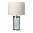 Quintiesse Reno Table Lamp Green & Aged Brass –  from Amos Lighting + Home