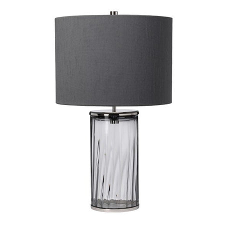 Quintiesse Reno Table Lamp Smoke & Polished Nickel –  from Amos Lighting + Home