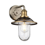 Quintiesse Rigby Wall Light Antique Nickel IP44 –  from Amos Lighting + Home