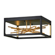 Quintiesse Styx LED Flush Mount Ceiling Light Black with Gilded Gold –  from Amos Lighting + Home