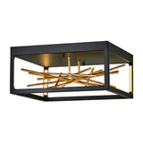 Quintiesse Styx LED Flush Mount Ceiling Light Black with Gilded Gold –  from Amos Lighting + Home