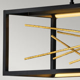 Quintiesse Styx LED Linear Pendant Light Black with Gilded Gold –  from Amos Lighting + Home