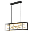 Quintiesse Styx LED Linear Pendant Light Black with Gilded Gold –  from Amos Lighting + Home