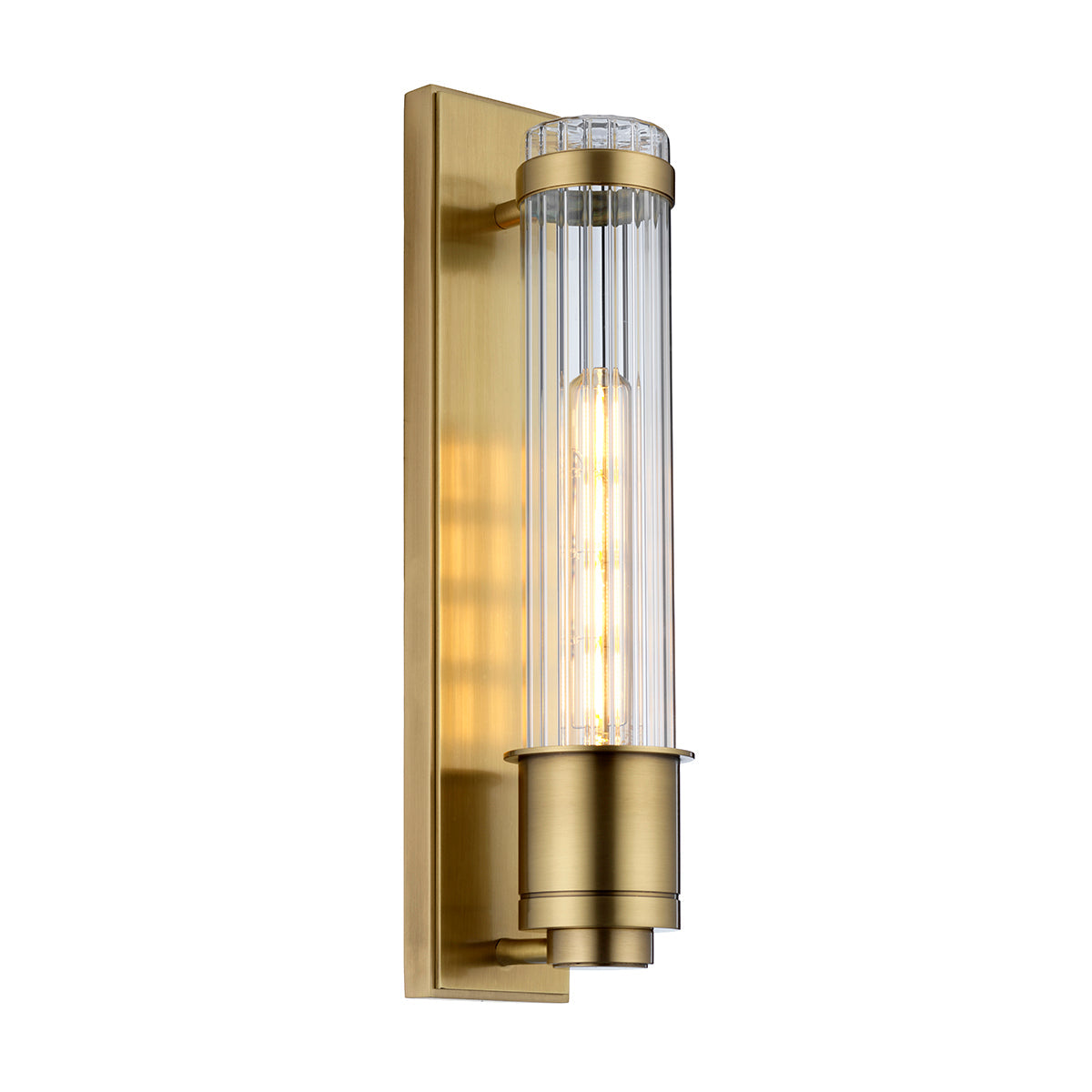 Quintiesse Wellington Bathroom Wall Light Aged Brass –  from Amos Lighting + Home