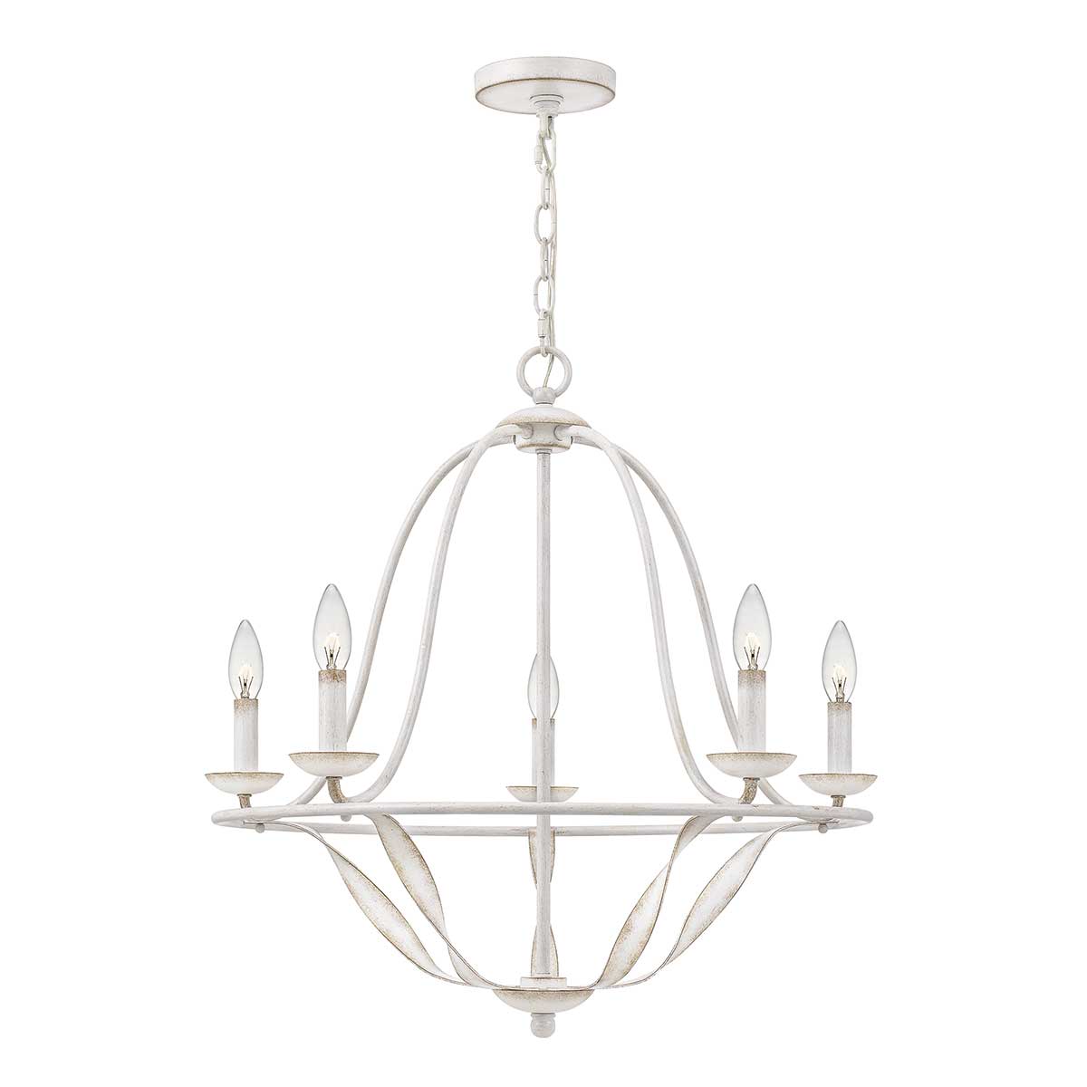 Quoizel Bradbury 5 Light Chandelier White