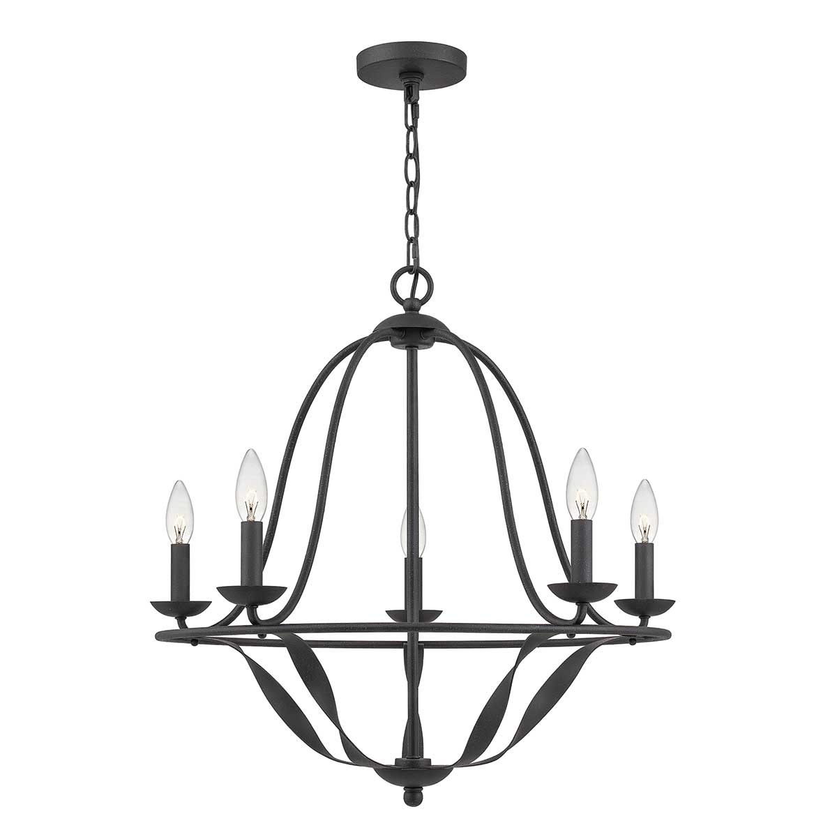 Quoizel Bradbury 5 Light Chandelier Grey
