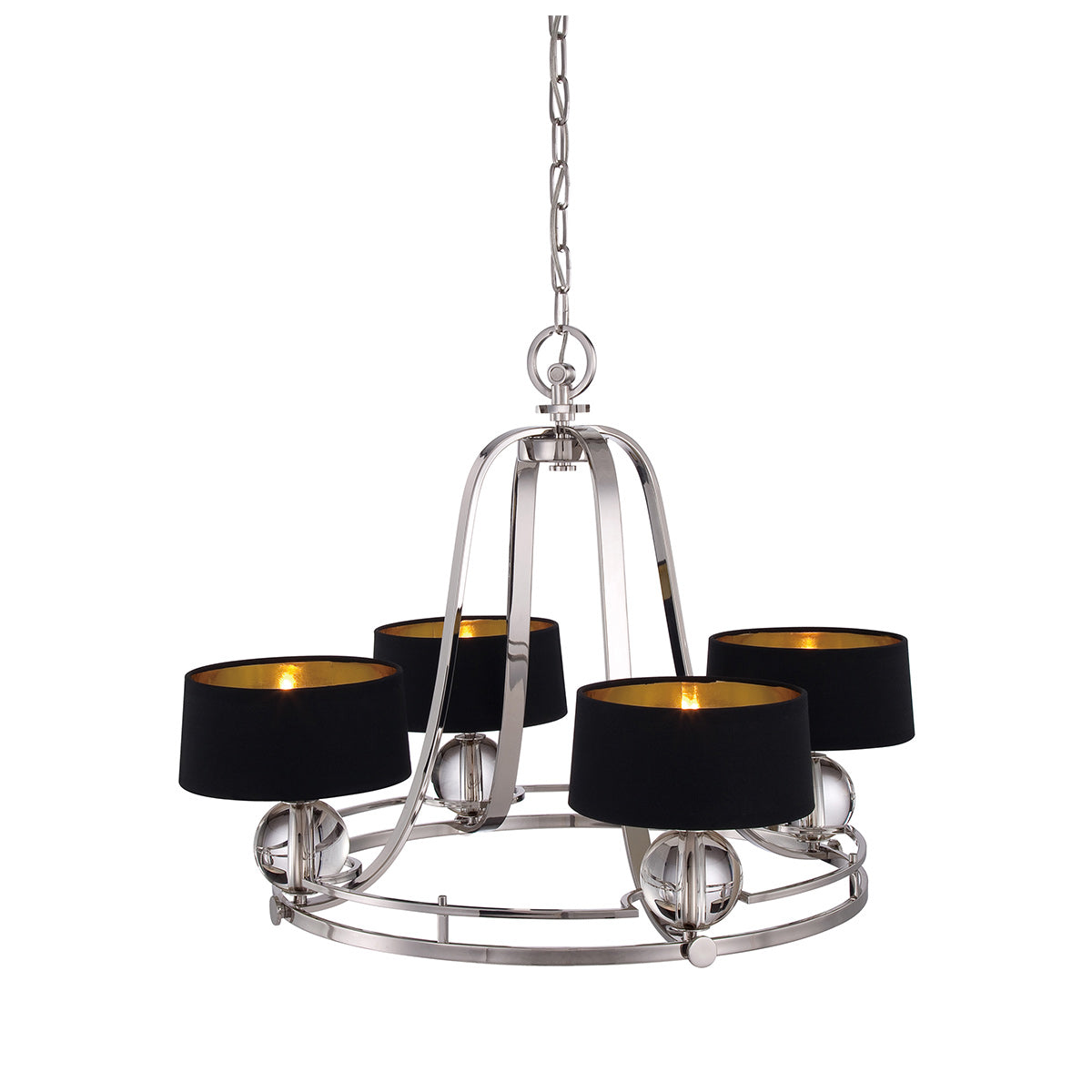 Quoizel Gotham 4 Light Chandelier Silver