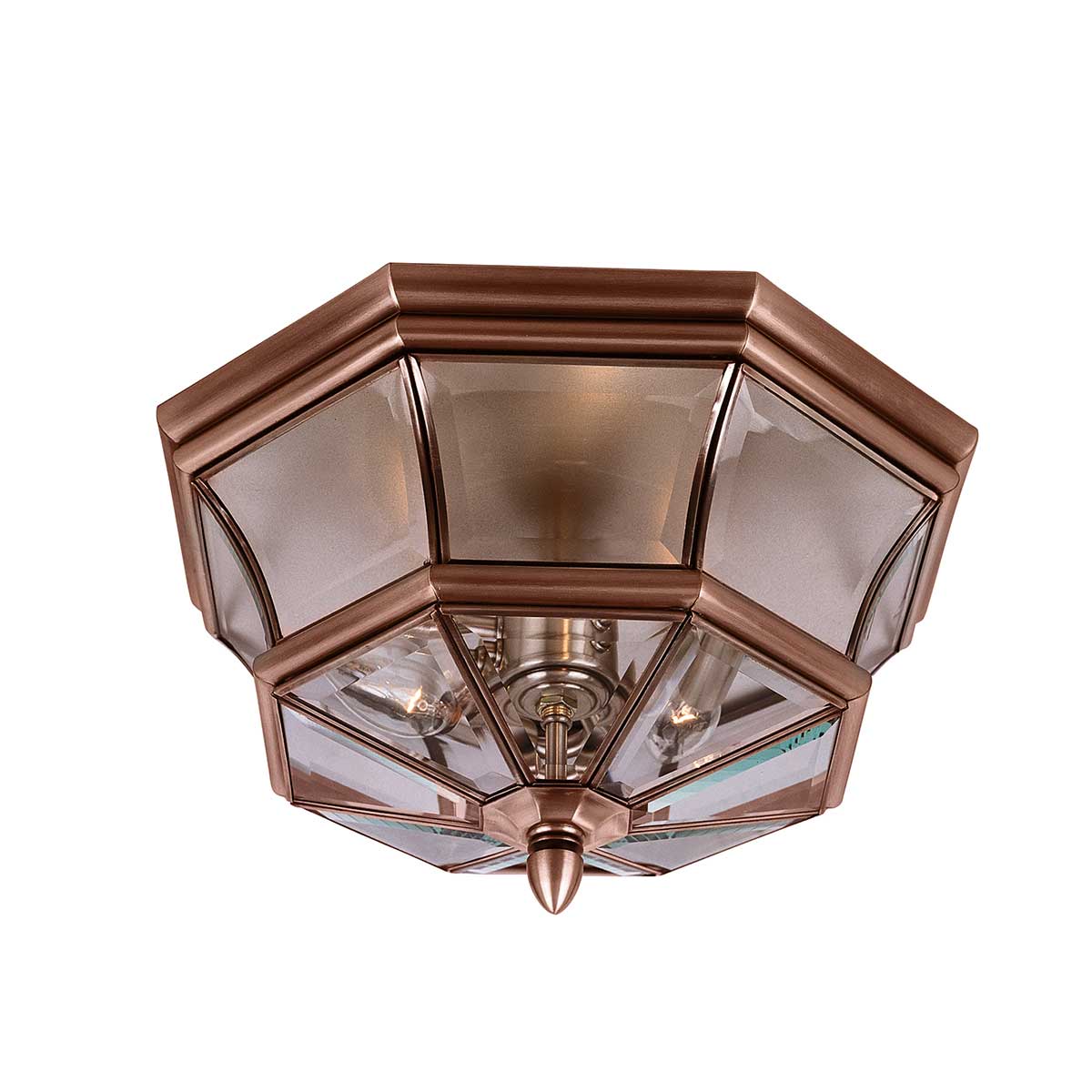 Quoizel Newbury 3 Light Flush Copper