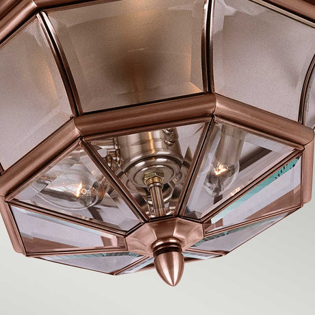 Quoizel Newbury 3 Light Flush Copper