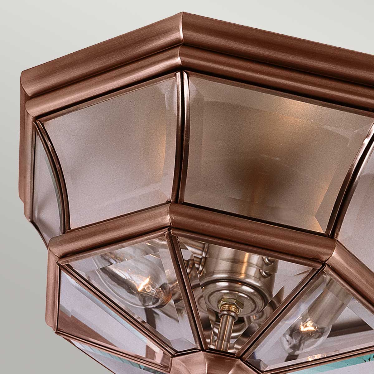 Quoizel Newbury 3 Light Flush Copper