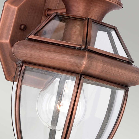 Quoizel Newbury 1 Light Small Wall Lantern Copper