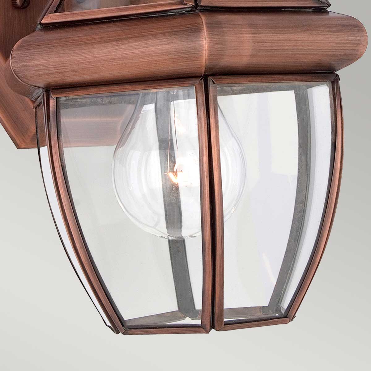 Quoizel Newbury 1 Light Small Wall Lantern Copper
