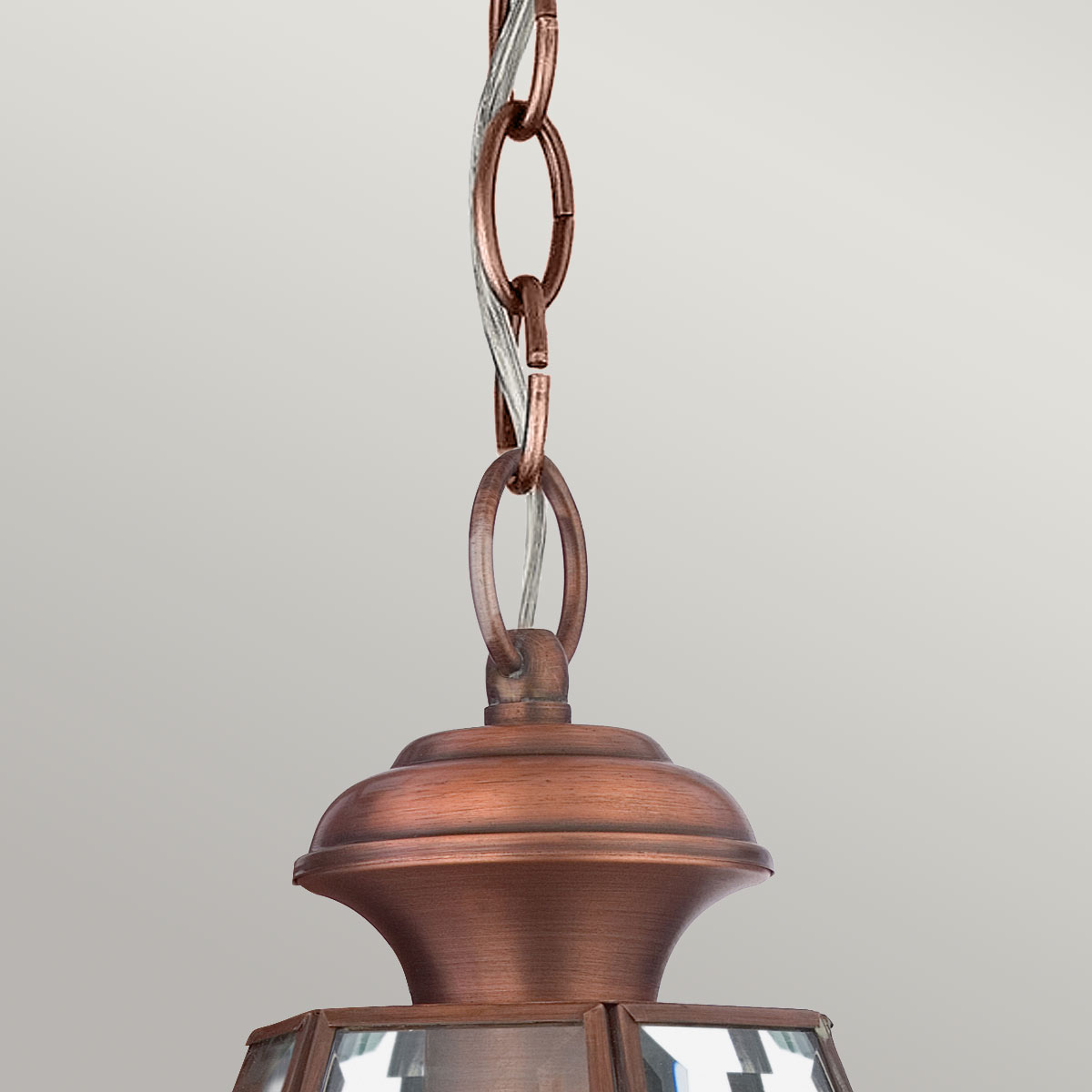 Quoizel Newbury 1 Light Medium Chain Lantern Copper