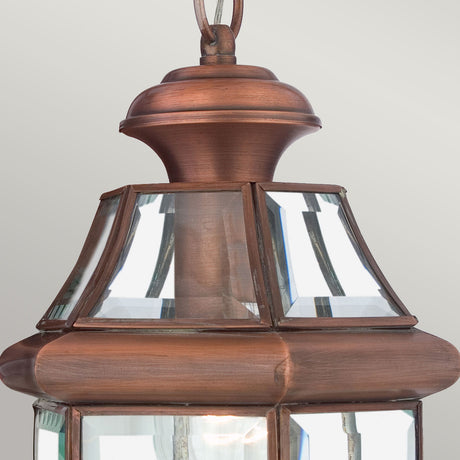 Quoizel Newbury 1 Light Medium Chain Lantern Copper