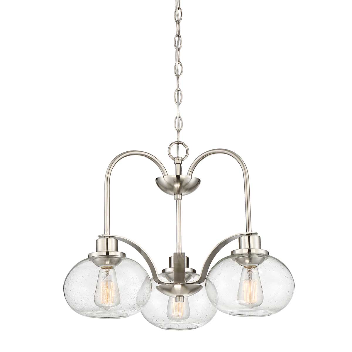 Quoizel Trilogy 3 Light Chandelier Silver