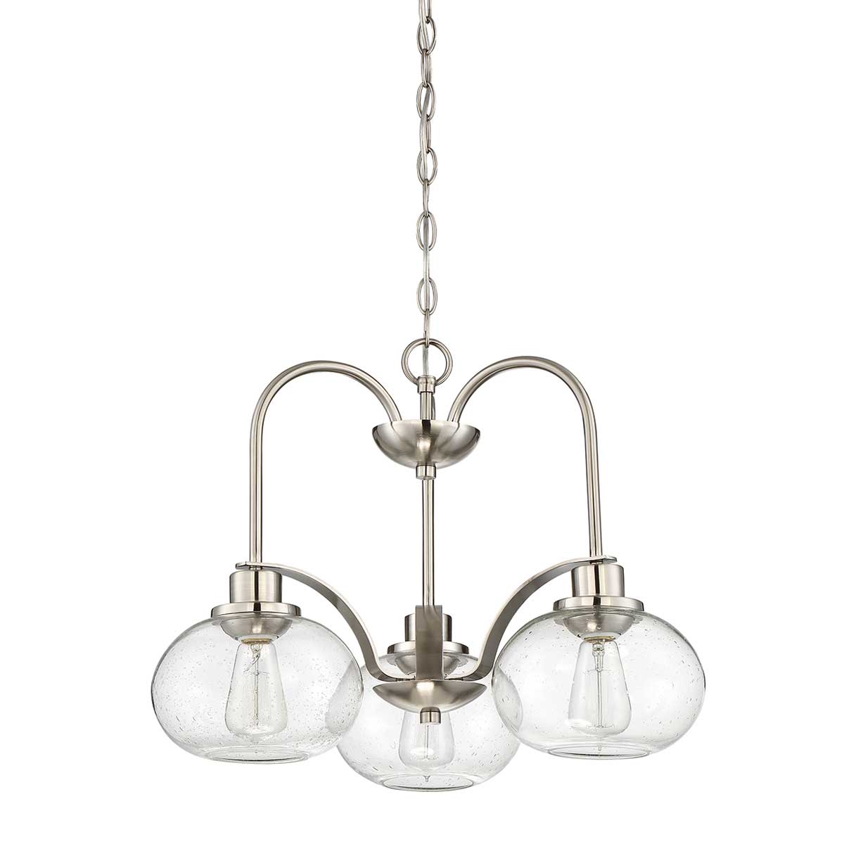 Quoizel Trilogy 3 Light Chandelier Silver