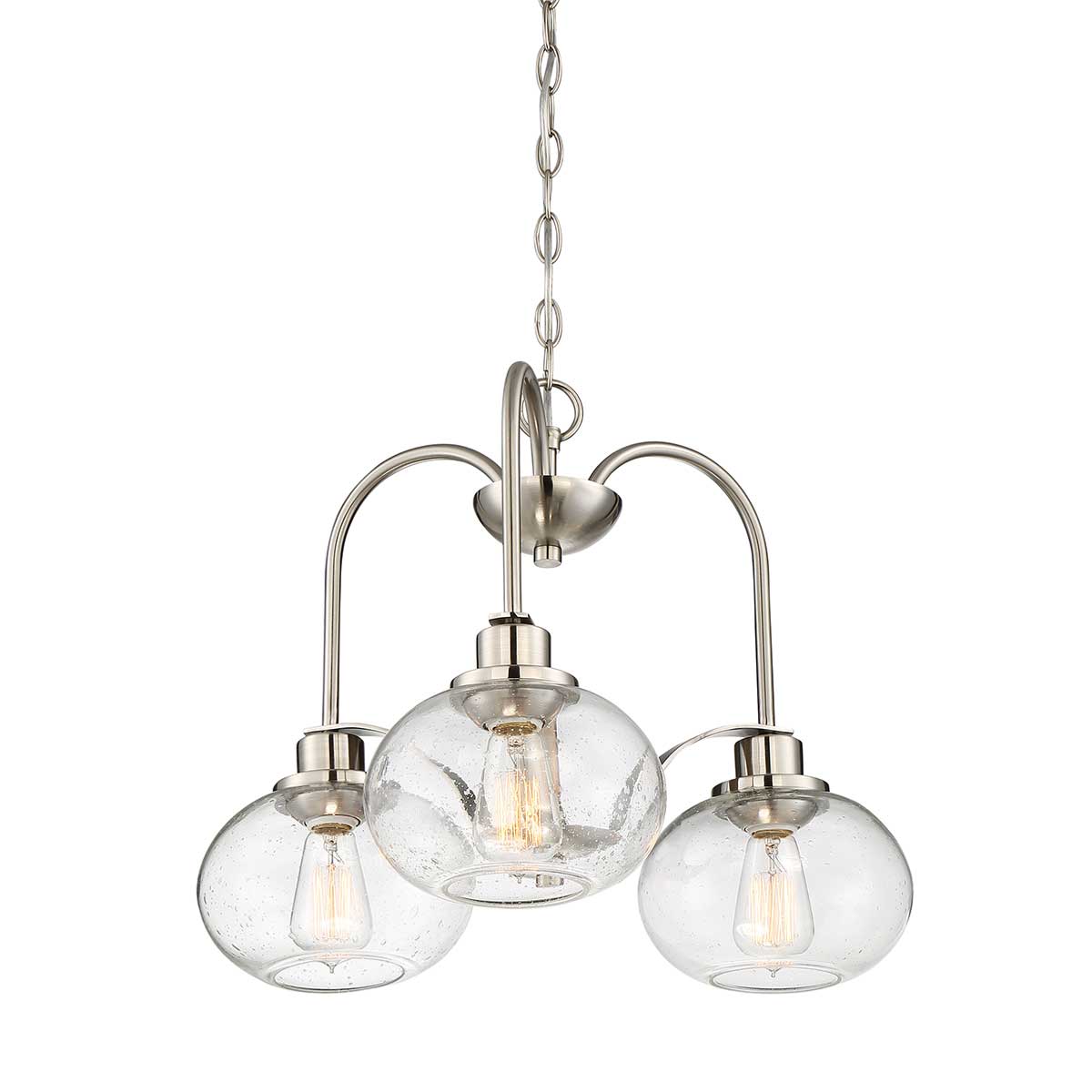 Quoizel Trilogy 3 Light Chandelier Silver