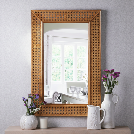Rattan Mirror Square Tight Crop