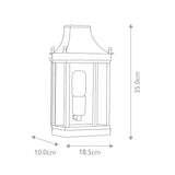 Elstead Regents Park 1 Light Wall Lantern - Verdigris