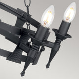 Elstead Saxon 5 Light Chandelier Black