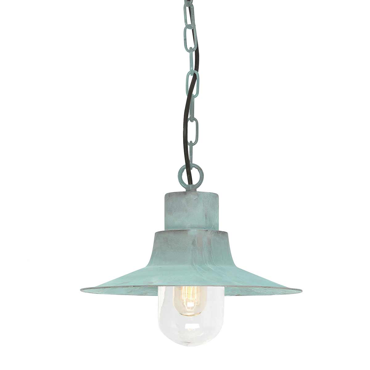 Elstead Sheldon 1 Light Chain Lantern Verdigris