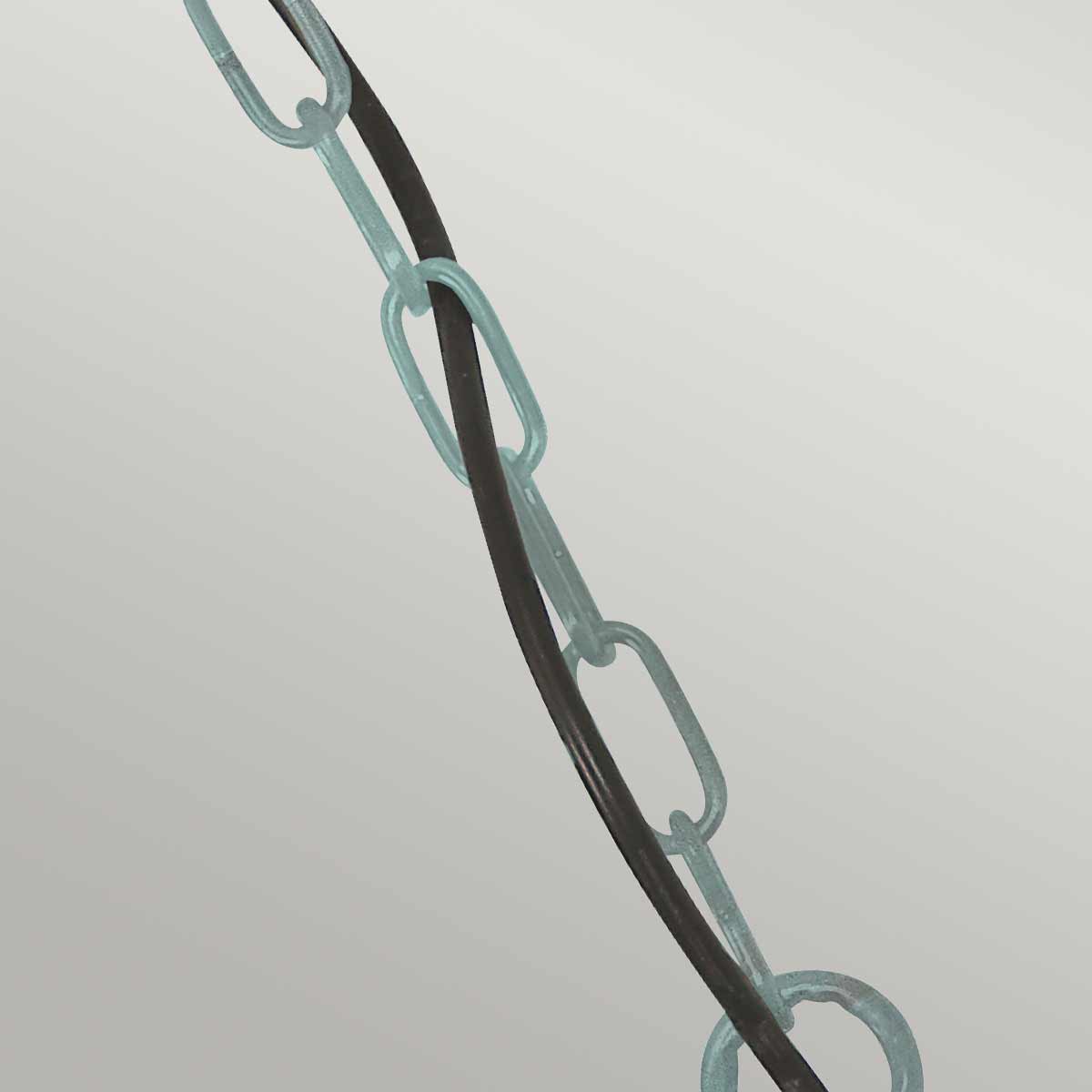 Elstead Sheldon 1 Light Chain Lantern Verdigris