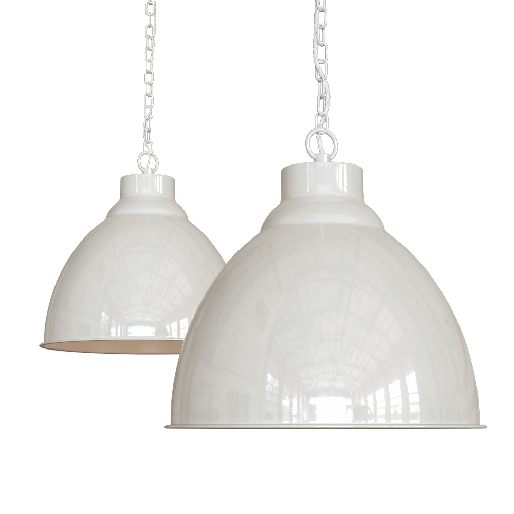 Soho Lighting Oxford Vintage Pendant Light Clay White