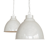 Soho Lighting Oxford Vintage Pendant Light Clay White