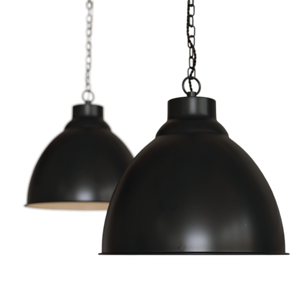 Soho Lighting Oxford Vintage Pendant Light Matt Black