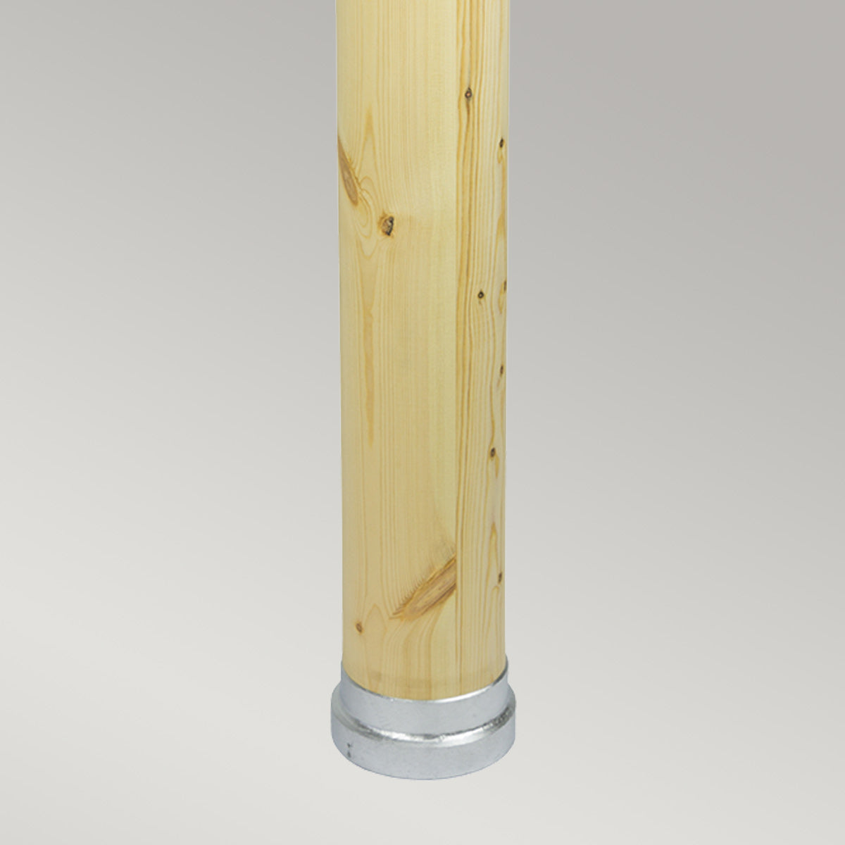 Norlys Stockholm Large Bollard Natural Wood & Galvanised
