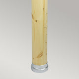 Norlys Stockholm Large Bollard Natural Wood & Galvanised