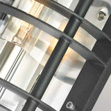 Norlys Stockholm 1 Light Flush Light - Black With Clear Glass