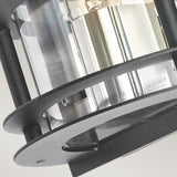 Norlys Stockholm 1 Light Flush Light - Black With Clear Glass