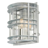 Norlys Stockholm 1 Light Flush Light - Galvanised With Clear Glass