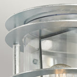 Norlys Stockholm 1 Light Flush Light - Galvanised With Clear Glass