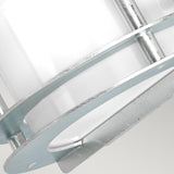 Norlys Stockholm 1 Light Flush Light - Galvanised With Opal Glass