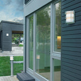 Norlys Stockholm 1 Light Flush Light - Galvanised With Opal Glass