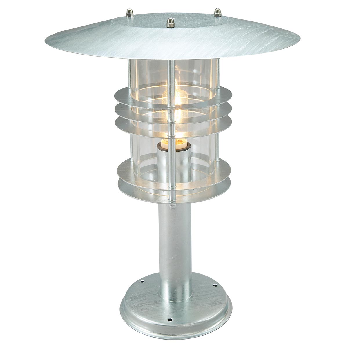 Norlys Stockholm 1 Light Grande Pedestal - Galvanised