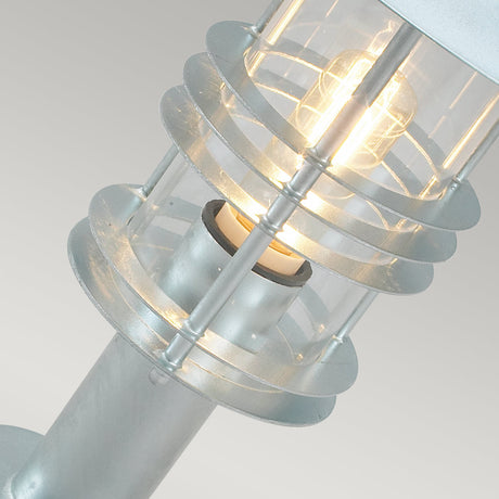 Norlys Stockholm 1 Light Pedestal - Galvanised