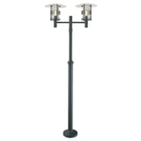 Norlys Stockholm 2 Light Twin Lamp Post - Black