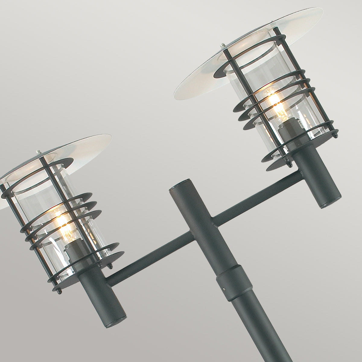 Norlys Stockholm 2 Light Twin Lamp Post - Black