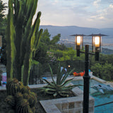 Norlys Stockholm 2 Light Twin Lamp Post - Black