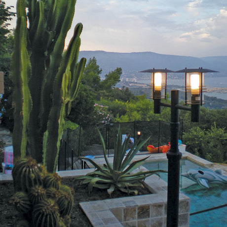 Norlys Stockholm 2 Light Twin Lamp Post - Black