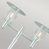 Norlys Stockholm 2 Light Twin Lamp Post - Galvanised