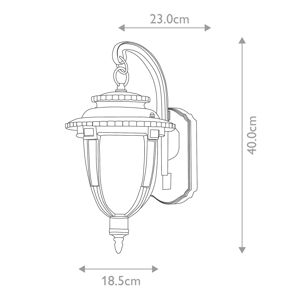 Elstead St Louis 1 Light Medium Wall Lantern