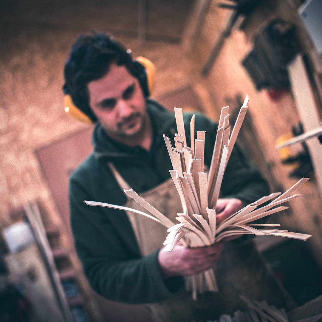 Stuart Loop Stuart Lamble Loopie Floor Lamp | Handmade Birch Plywood Loops | Amos ...