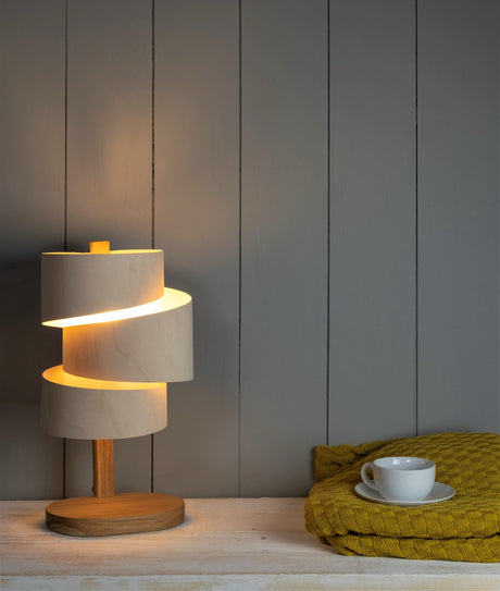 Stuart Lamble Stepp Oak Table Lamp Express Delivery –  from Amos Lighting + Home