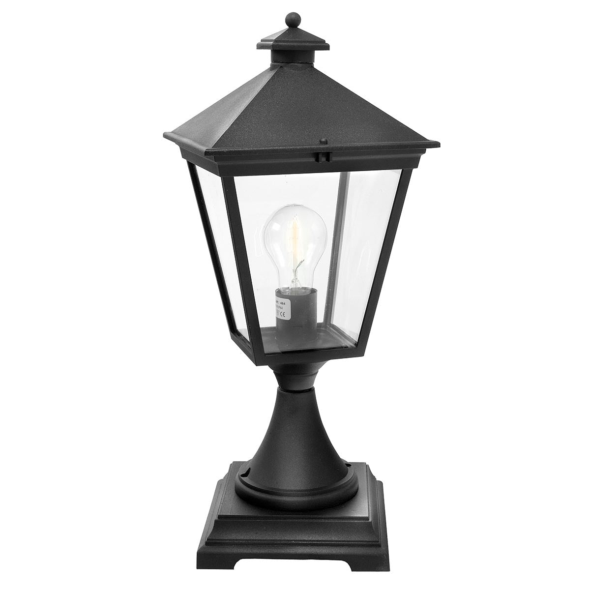 Norlys Turin 1 Light Pedestal - Black