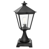 Norlys Turin 1 Light Pedestal - Black