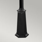 Norlys Turin 2 Light Twin Lamp Post - Black